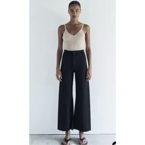 Zara The Marine Straight Black Jeans Size 0